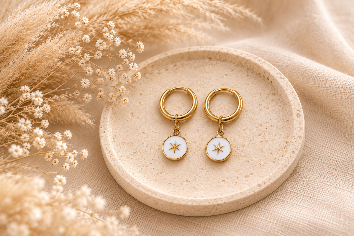 Boucles étoiles blanches