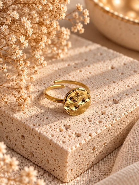 Bague éclat martelé