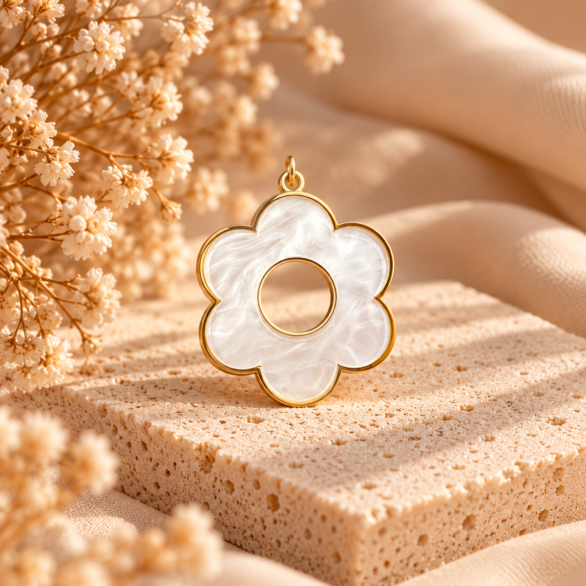 Pendentif Fleur Nacrée